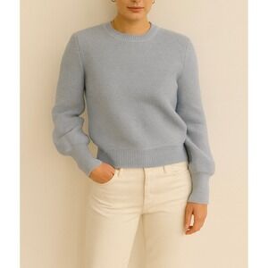 Lulus Light Blue 100% Cotton Knit Sweater – Size S